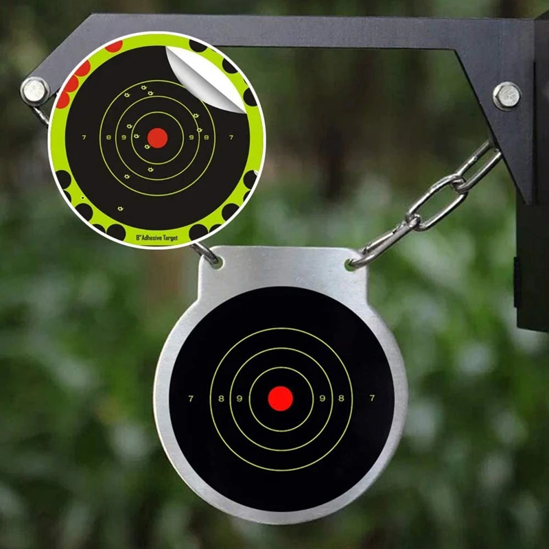Objetivo de tiro de 8 pulgadas, papel autoadhesivo para disparar, pegatinas de objetivo reactivo, paquete de 30/40/50, pistola de Rifle, pistola BB, Airso - imagen 2