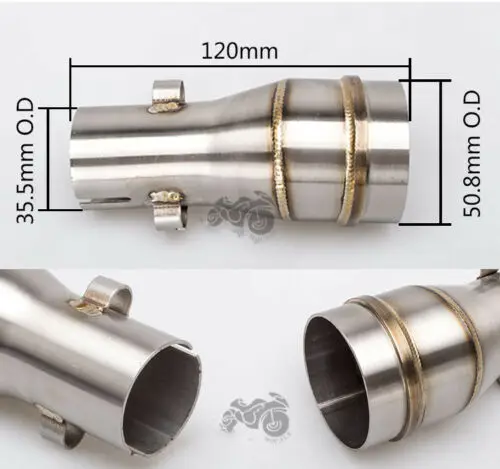 Adaptador de tubo de escape de motocicleta GP, manga de soldadura, conector reductor, Unión - imagen 3
