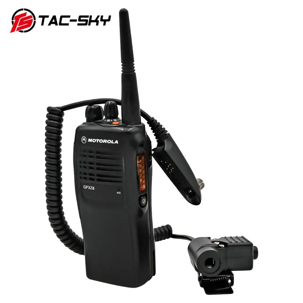 TAC-SKY auriculares tácticos adaptador militar PTT U94 PTT es adecuado para Motorola walkie-talkies GP140 GP320 GP328 GP338 GP340 - imagen 5