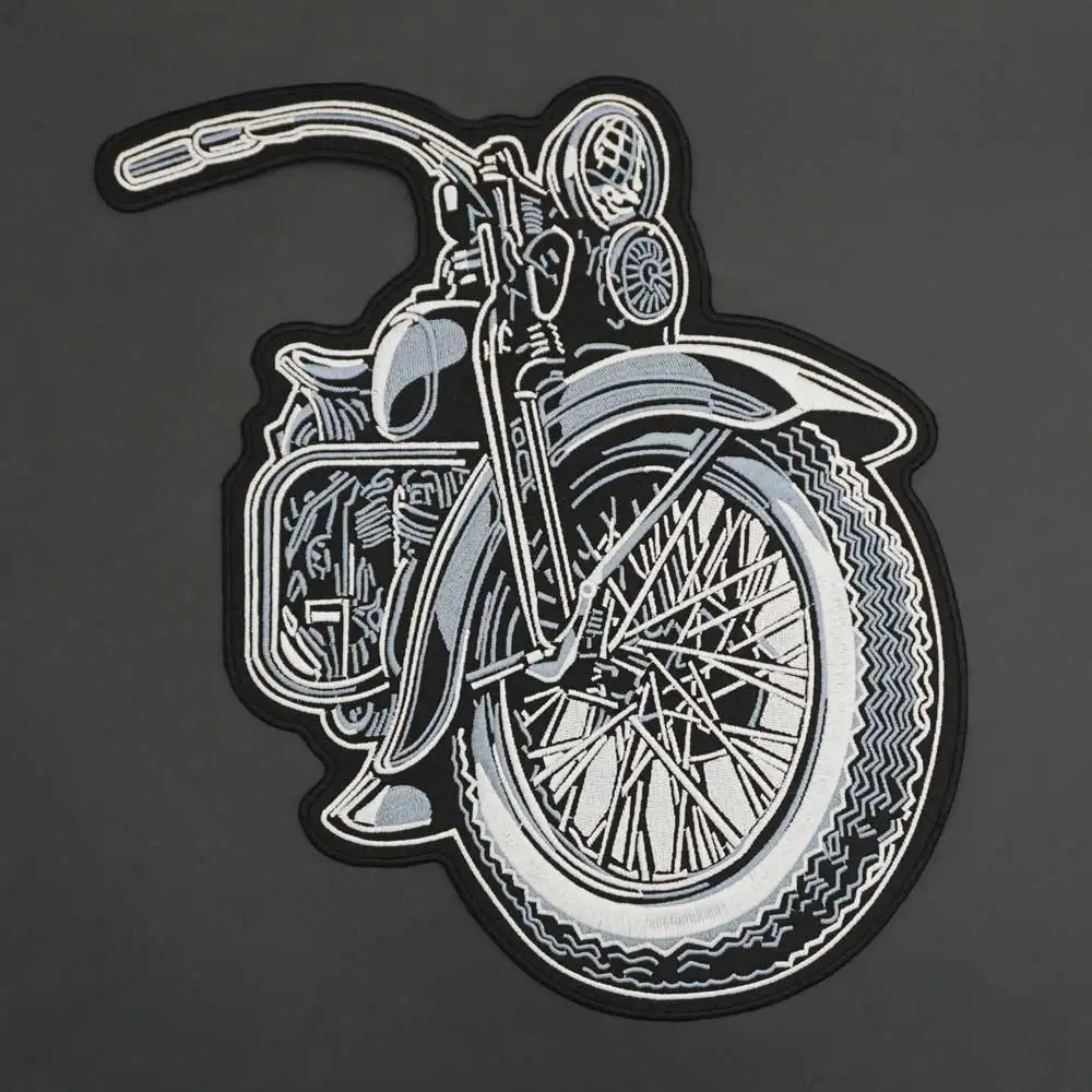 Parche bordado de motocicleta grande para chaqueta, chaleco trasero, Club de motocicleta, motociclista