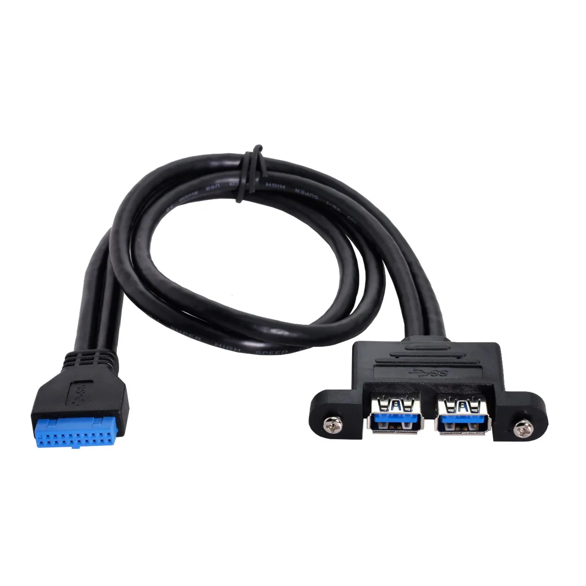 Chenyang 2PORT USB 3,0 tipo de Panel placa base 20P Cable de 50cm - imagen 4