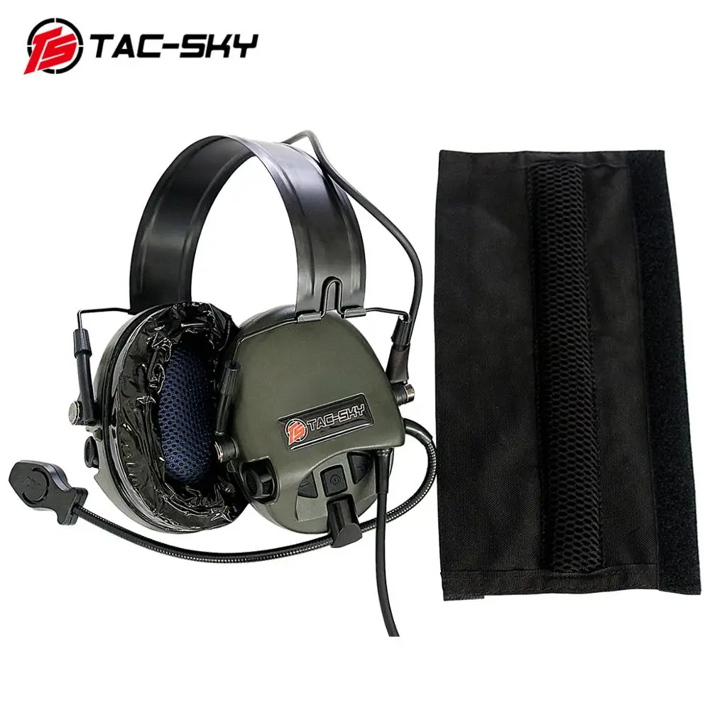 TS TAC-SKY Airsoft para exteriores, auriculares tácticos militares con reducción de ruido, orejeras de silicona TEA Hi-Threat Tier 1 - imagen 5