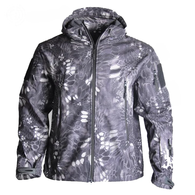 Abrigo impermeable con capucha para hombre, traje de caza táctico militar, chaqueta deportiva de montañismo y acampada, chaqueta cálida del ejército - imagen 3