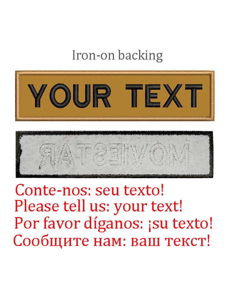 your text-Iron on