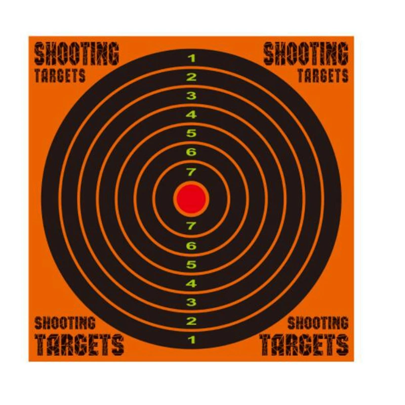 Objetivo reutilizable de tiro contra salpicaduras, accesorio autoadhesivo amarillo fluorescente, para rangos de tiro interior y exterior, 6/8/10/12 pulgadas - imagen 4
