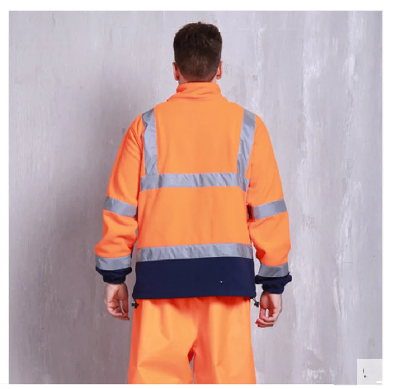 Monos de trabajo de lana, uniformes de trabajo, chaqueta + Pantalones, reflectantes de seguridad para el tráfico del coche, aplicación de la ley, uniformes de ingeniería, mecánica - imagen 4