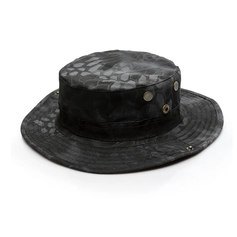 Gorra táctica de camuflaje para hombre, sombrero Boonie, gorras de camuflaje para deportes al aire libre, gorra de cubo para el sol, pesca, senderismo, caza - imagen 5