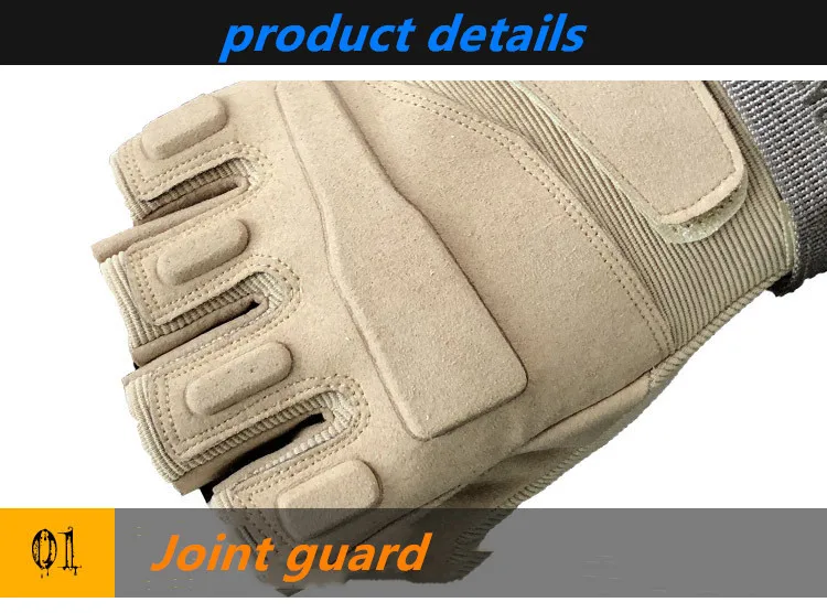 Guante Militar Táctico Medio Dedo - Detalle de agarre