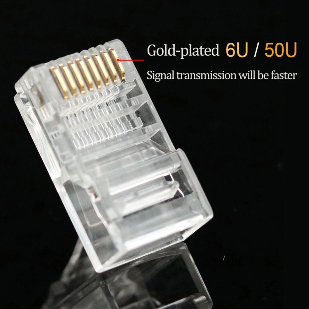 Xintylink-conector rj45, conector rj 45, rg cat5, cat5e, conector de red keystone, utp, cable ethernet, lan modular, 20/50/100 Uds. - imagen 5