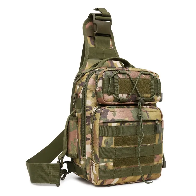 Bolsa de camuflaje para pesca, bolsa de un solo hombro para ciclismo al aire libre, senderismo, Camping, nailon, resistente al desgaste, entrenamiento táctico, bolsa de mensajero del ejército - imagen 2