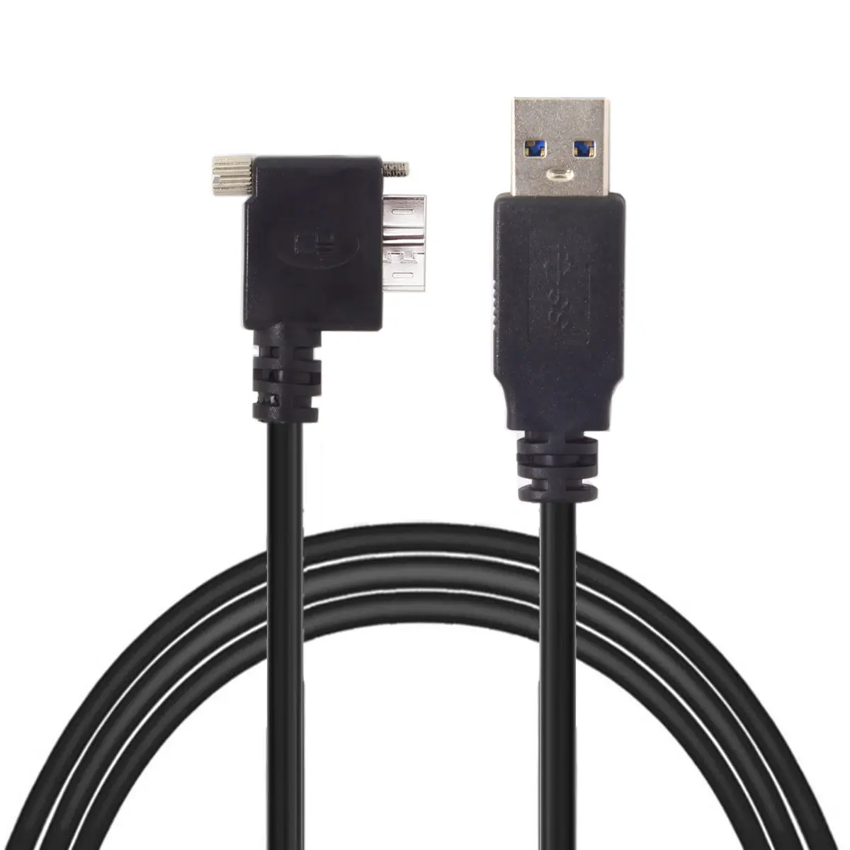 Montaje de tornillo Micro USB en ángulo izquierdo de 90 grados a Cable de datos 3,0 3m para cámara Industrial - imagen 4