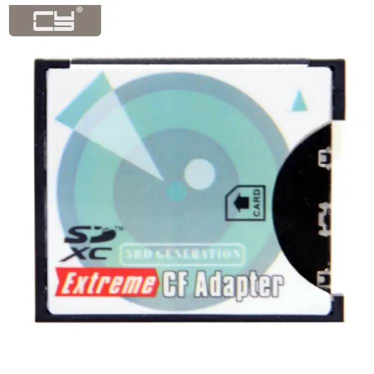 Chenyang-Adaptador de tarjeta de memoria SD SDHC SDXC a Flash compacto extremo de alta velocidad CF Tipo I - imagen 2