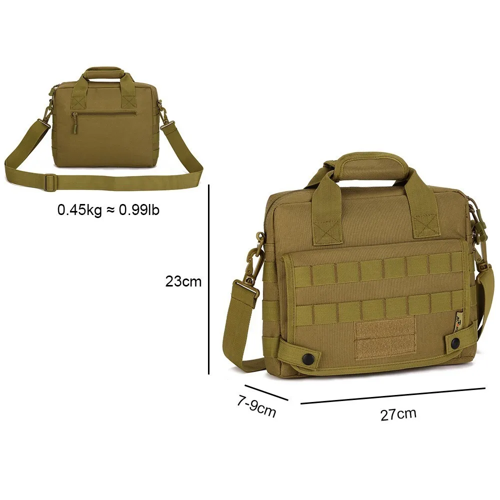 Mochila táctica militar, bolso de mano de 10 pulgadas, IPad 4, impermeable, nailon, hombro, pesca, deportes, bolsa de mensajero del ejército - imagen 5