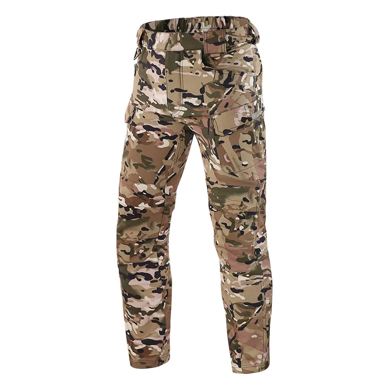 Pantalones de camuflaje tácticos cálidos a prueba de viento, pantalones impermeables para exteriores, esquí, equitación, pesca, escalada, monos térmicos Nrmy - imagen 2