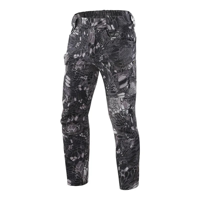 Pantalones de camuflaje tácticos cálidos a prueba de viento, pantalones impermeables para exteriores, esquí, equitación, pesca, escalada, monos térmicos Nrmy - imagen 4