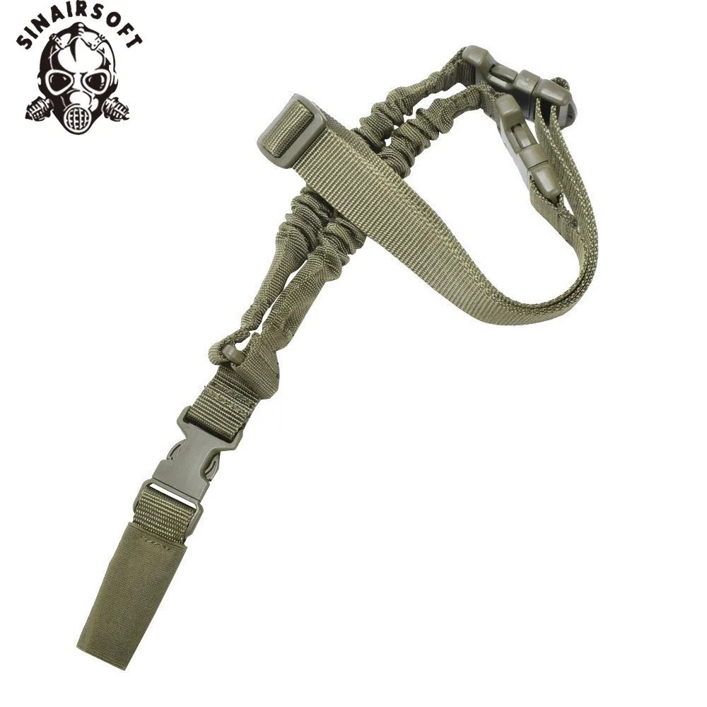 SINAIRSOFT-Cinturón táctico de nailon multifunción, sistema de eslinga ajustable de un punto Airsoft, correa para Rifle, caza, CS, juego de guerra - imagen 2