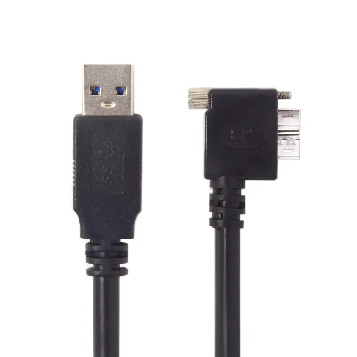 Montaje de tornillo Micro USB en ángulo izquierdo de 90 grados a Cable de datos 3,0 3m para cámara Industrial - imagen 3