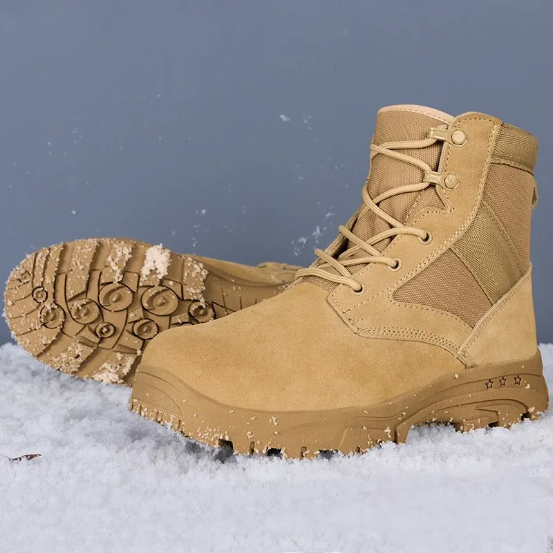 Botas de nieve de lana térmica gruesa para hombre y mujer, zapatos militares cálidos para senderismo, pesca, Camping, escalada, entrenamiento táctico, Invierno - imagen 3