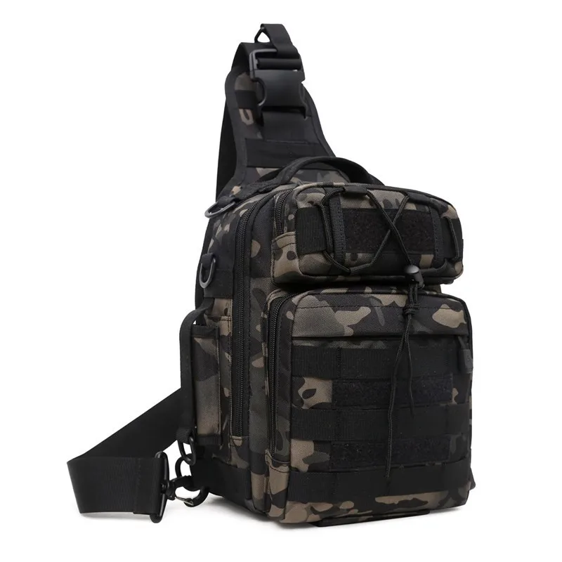 Bolsa de camuflaje para pesca, bolsa de un solo hombro para ciclismo al aire libre, senderismo, Camping, nailon, resistente al desgaste, entrenamiento táctico, bolsa de mensajero del ejército - imagen 4