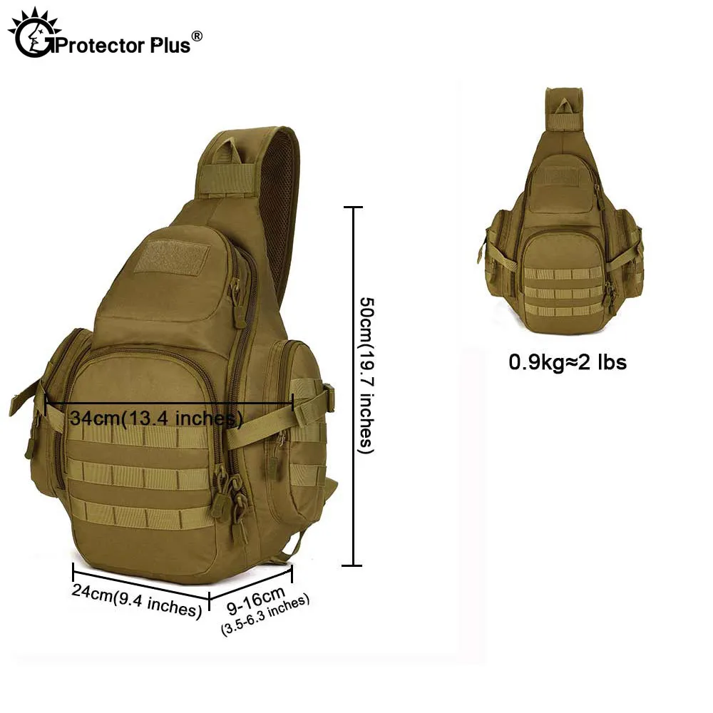 Bolso de pecho triangular grande, bandolera, deportes al aire libre, Camping, hombro Molle, viaje, mochila de ciclismo, portátil - imagen 3