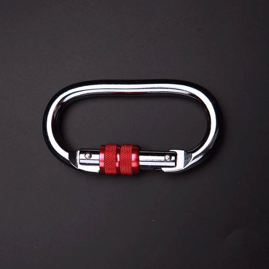 Hebilla de seguridad para hamaca de Yoga, accesorio profesional para escalada en roca, mosquetón, alpinismo, aleación de acero, 25KN, 2 unids/lote - imagen 4