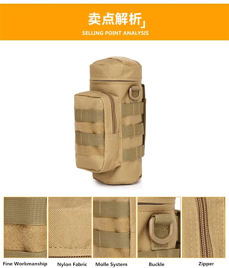 Una bolsa de color marrón con cremallera y hebilla