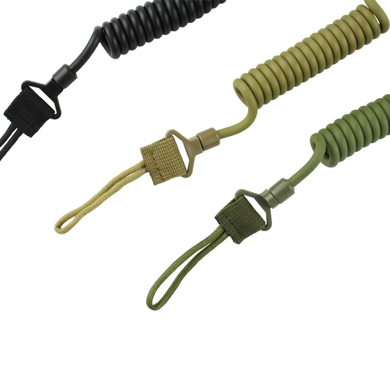 VULPO pistola táctica antiagarre, cuerda de seguridad Airsoft, eslinga de resorte rápido - imagen 5