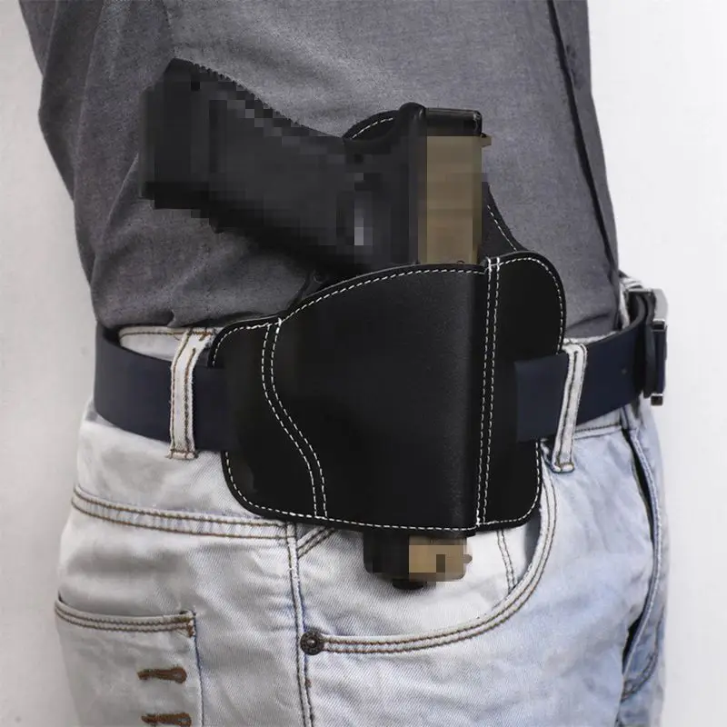 Funda de cuero para mano derecha, accesorios de caza, Glock Sig Sauer Colt 1911, novedad - imagen 5