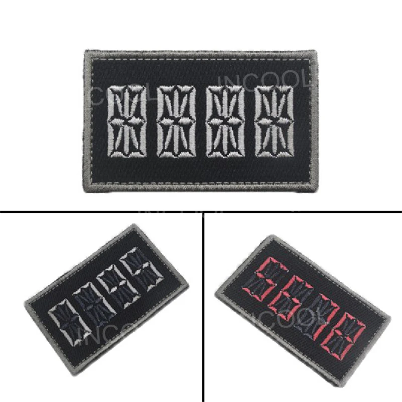Parche bordado personalizado 3D, insignia con número 0-9/A-Z, emblema táctico, apliques bordados - imagen 5