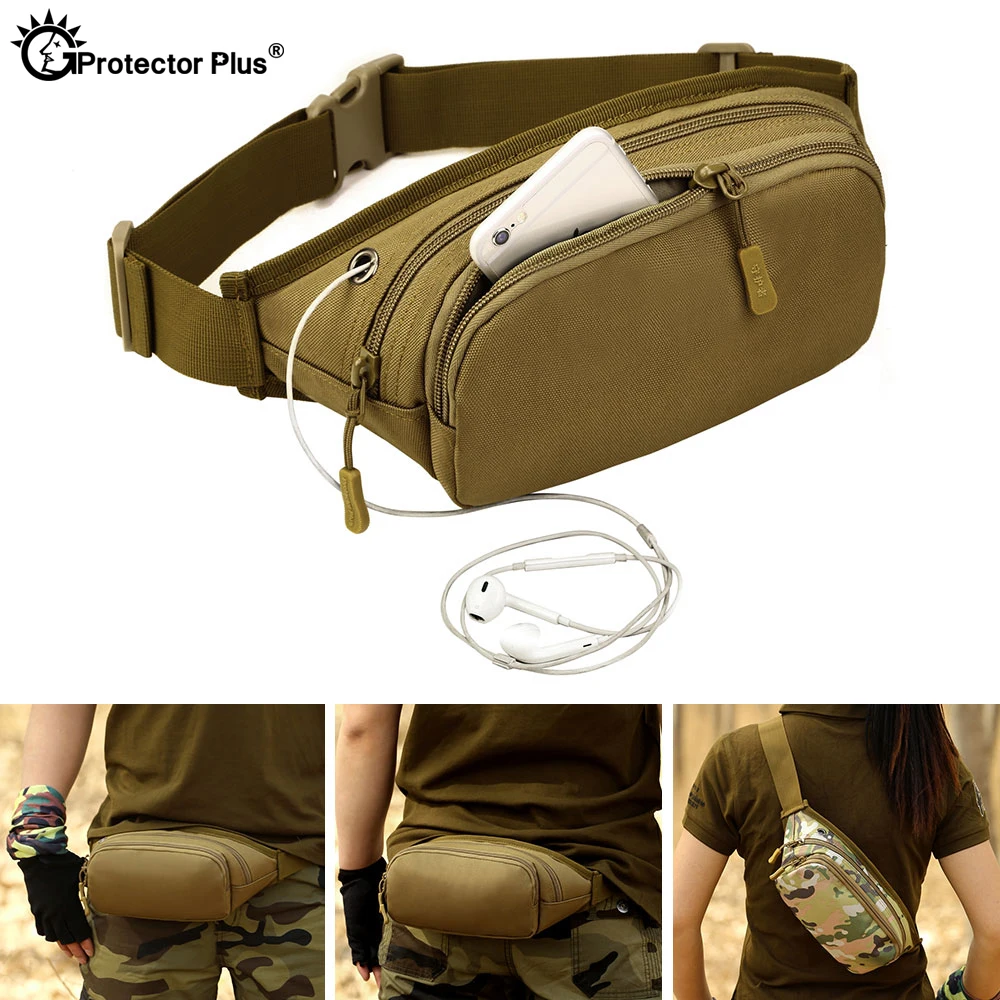 PROTECTOR PLUS táctico de nailon 900D para hombre, bolsa de cintura para teléfono de 5,7 pulgadas, cruzado pequeño de combate militar para exteriores, para correr y montar - imagen 5