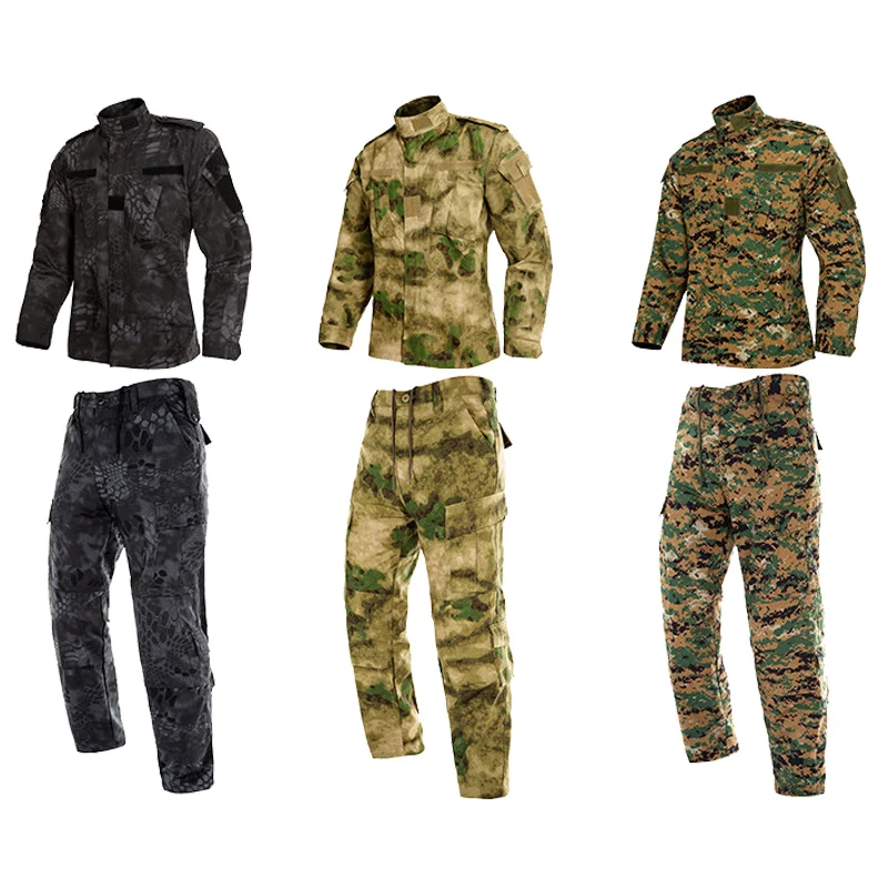 Traje de camuflaje uniforme negro para hombre Tatico camuflaje táctico Airsoft equipo de Paintball ropa - imagen 4