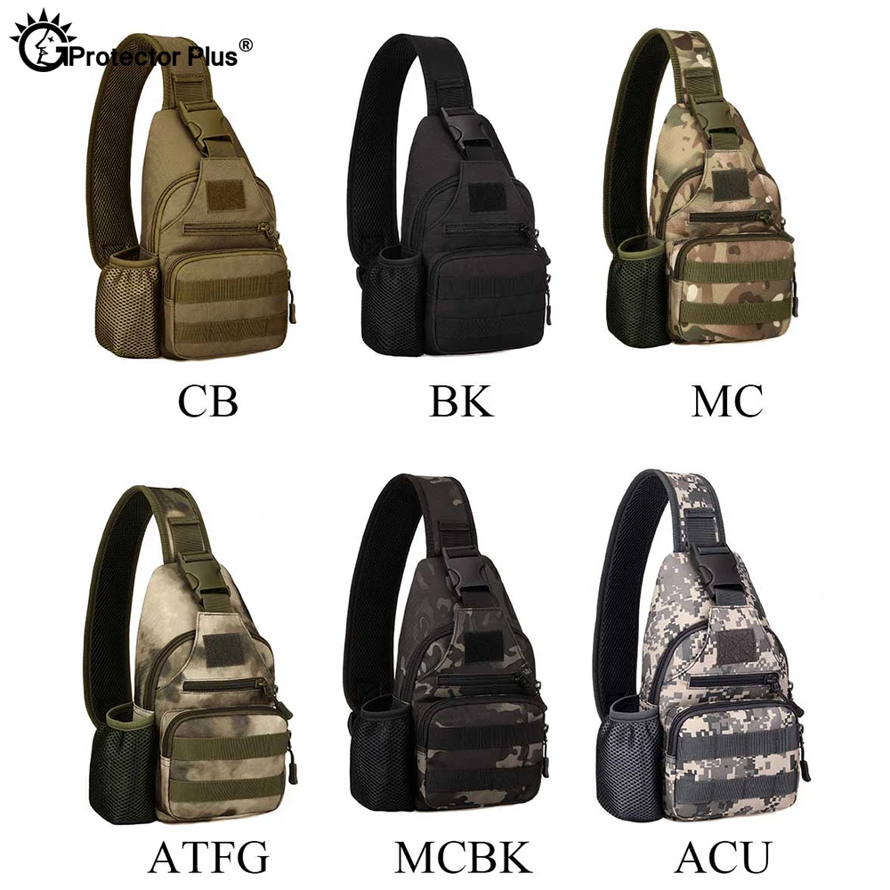 PROTECTOR PLUS-Bolso de pecho táctico con carga USB para exteriores, bolso de hombro tipo bandolera de camuflaje para hombre, viaje, Camping y ciclismo - imagen 5