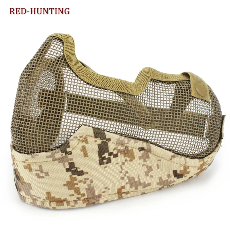 Máscara de media cara táctica Guardian Airsoft, malla de alambre de acero, multicolor - imagen 5