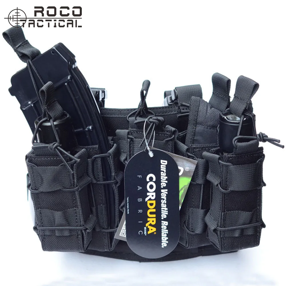 ROCOTACTICAL-bolsa militar para pierna, aparejo para pierna con bolsa para revista adjunta y soporte para antorcha, funda para aparejo para pierna y muslo, revista de pistola - imagen 2
