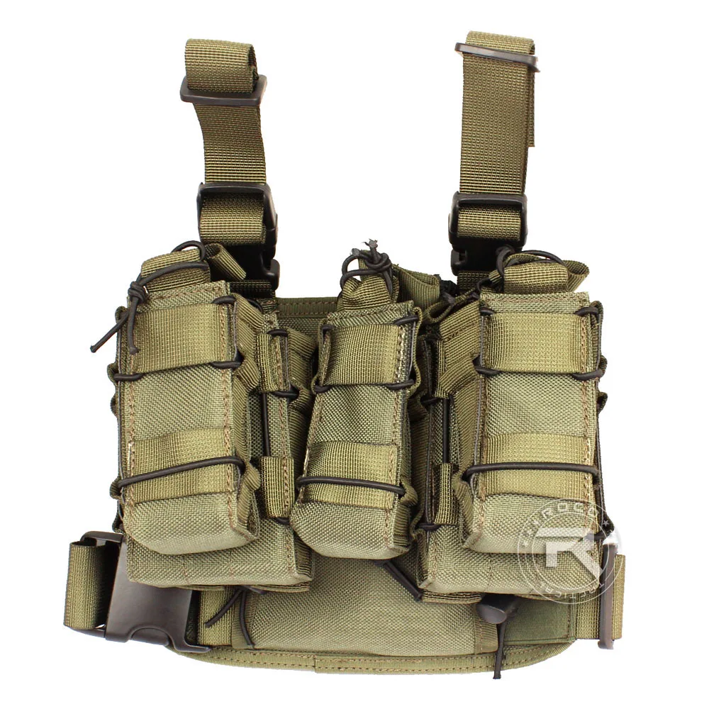 ROCOTACTICAL-bolsa militar para pierna, aparejo para pierna con bolsa para revista adjunta y soporte para antorcha, funda para aparejo para pierna y muslo, revista de pistola - imagen 3
