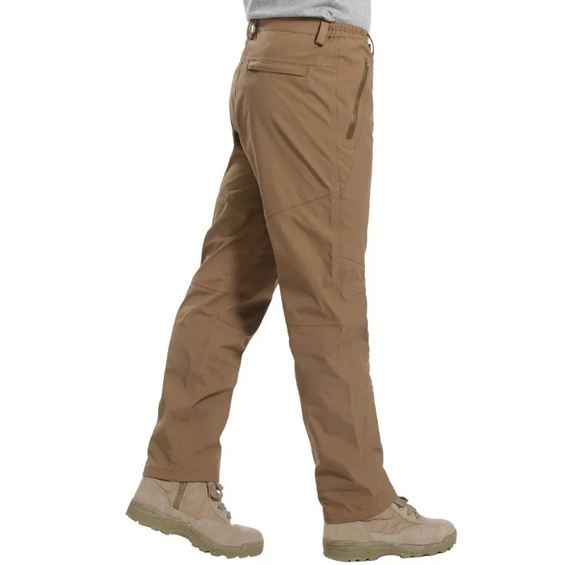 Pantalones tácticos de camuflaje para hombre, pantalones impermeables con pegamento de presión Total, carcasa dura, transpirable, al aire libre para escalada, caza - imagen 5