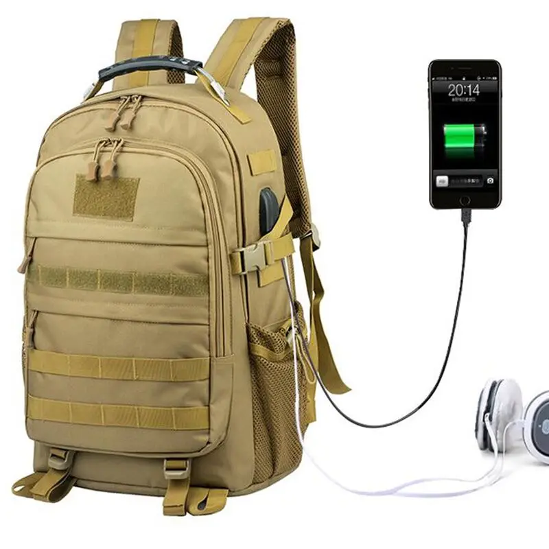 Bolsa Molle de carga USB, mochila táctica para portátil de 15 pulgadas, para acampar al aire libre y senderismo, 30l - imagen 3