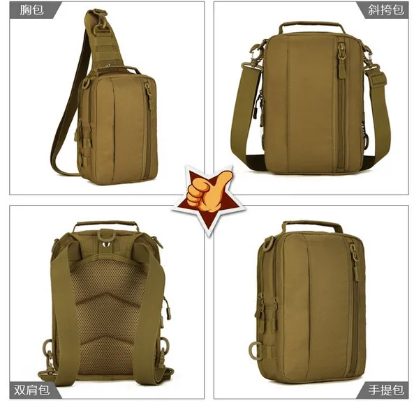 Mochila de camuflaje multifunción para exteriores, bolsas de pecho de nailon impermeables, bolso de hombro grande con eslinga - imagen 2