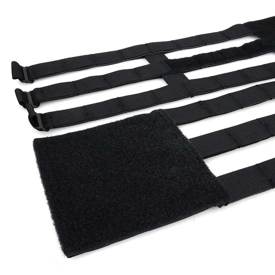 BK Chaleco táctico para colgar en el pecho AVS para exteriores, faja esquelética de 3 bandas, envoltura Triple lateral