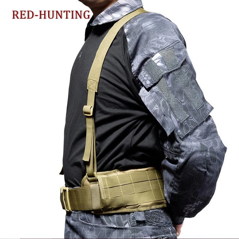 Chaleco militar táctico de 3 colores, cinturón de combate, Airsoft Molle, cinturón de guerra acolchado suave - imagen 5