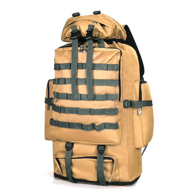 Mochila de camuflaje de gran capacidad para hombre y mujer, bolsa de equipaje Extensible para viaje al aire libre, escalada, desierto, senderismo, tienda de campaña, 100l - imagen 4