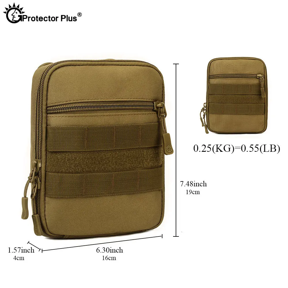 Bolsa táctica Molle para teléfono móvil, bolsa militar para deporte al aire libre, senderismo, viaje, de nailon, portátil, 6 pulgadas - imagen 2