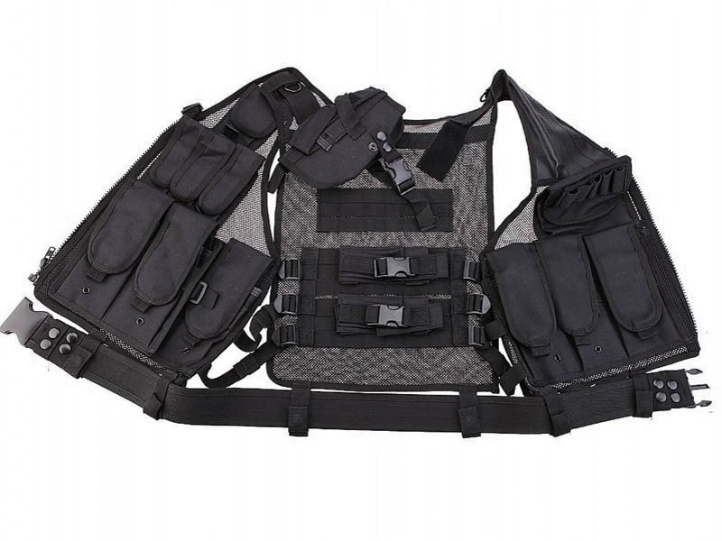 Tactical Vest With Holster & Magazine Pouches(Black)3