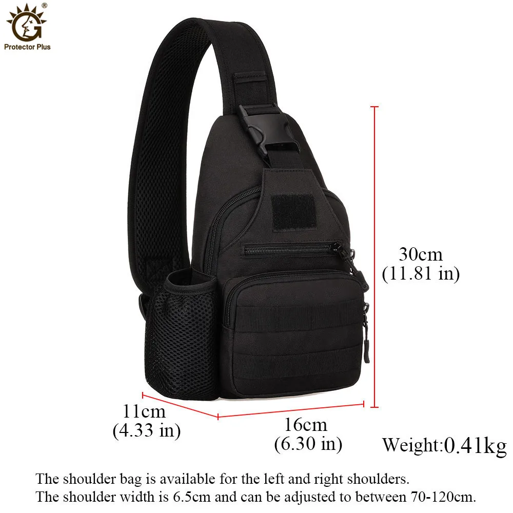 Bolsa de pecho táctica para senderismo, funda para botella de agua, bolsa de pecho para deportes de ciclismo, mochila de un solo hombro, bolsa de pecho con carga USB, Leisu - imagen 3