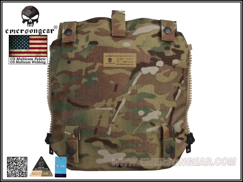 Emersongear-Bolsa de Panel con cremallera para chaleco táctico, paquete de Multicam, color negro, para AVS JPC2.0, CPC, EM8348 - imagen 2