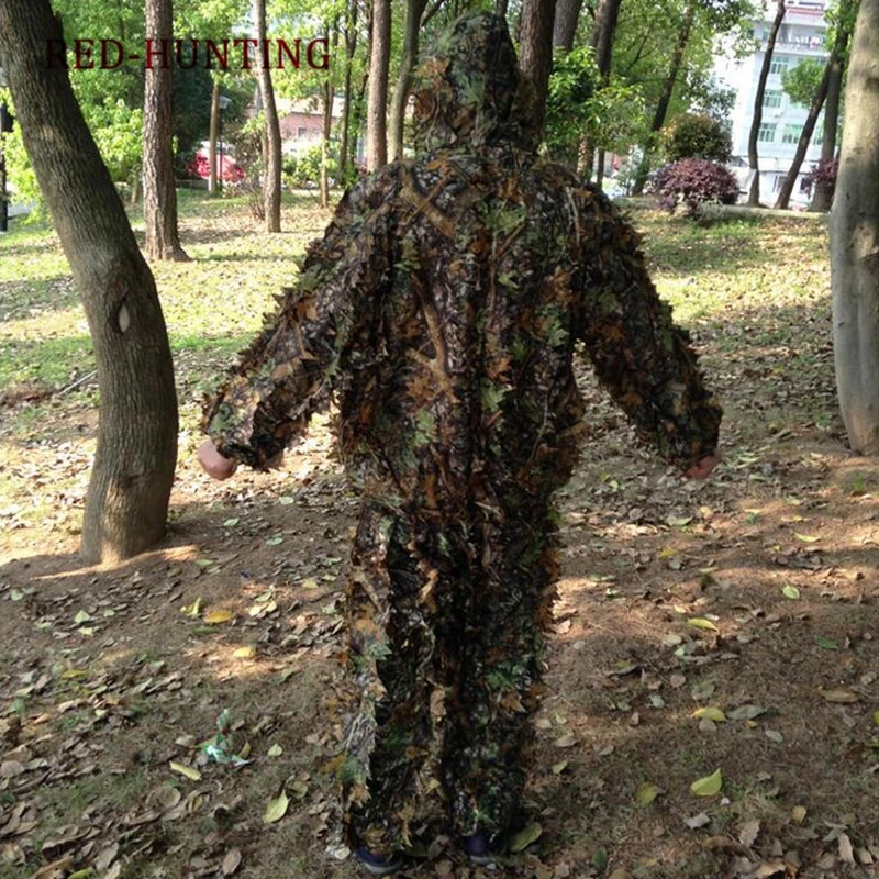 Traje Ghillie de camuflaje de caza, ropa ligera con capucha 3D, uniforme de entrenamiento militar de la jungla para juegos de francotirador, Pubg Cs - imagen 2