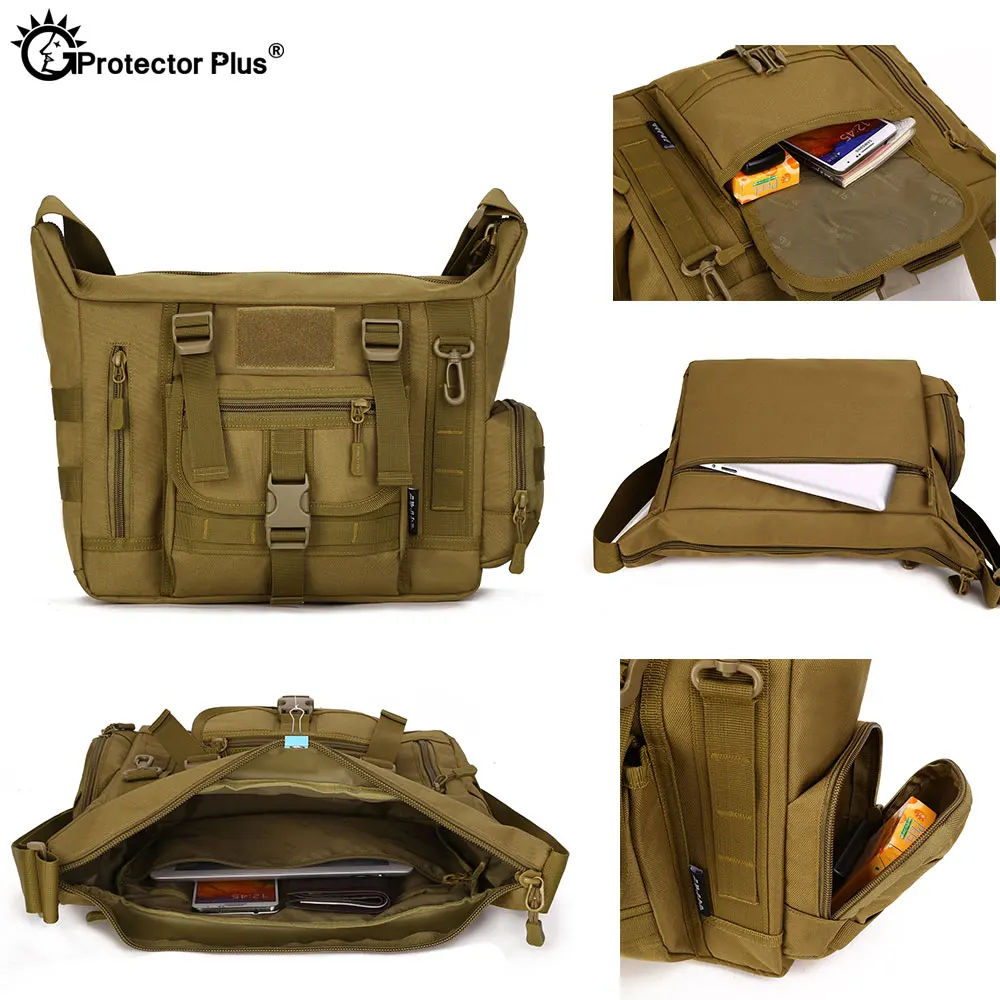 Bolso de hombro táctico para hombre, bolsa cruzada militar impermeable, bolsa de mensajero de viaje al aire libre para portátil de 14 ", Protector Plus - imagen 2