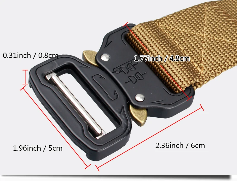 IDOGEAR, cinturón táctico de liberación rápida de 1,5 pulgadas, cinturones para hombres, deportes, nailon negro, verde, BT3404, deportes al aire libre para hombres - imagen 3