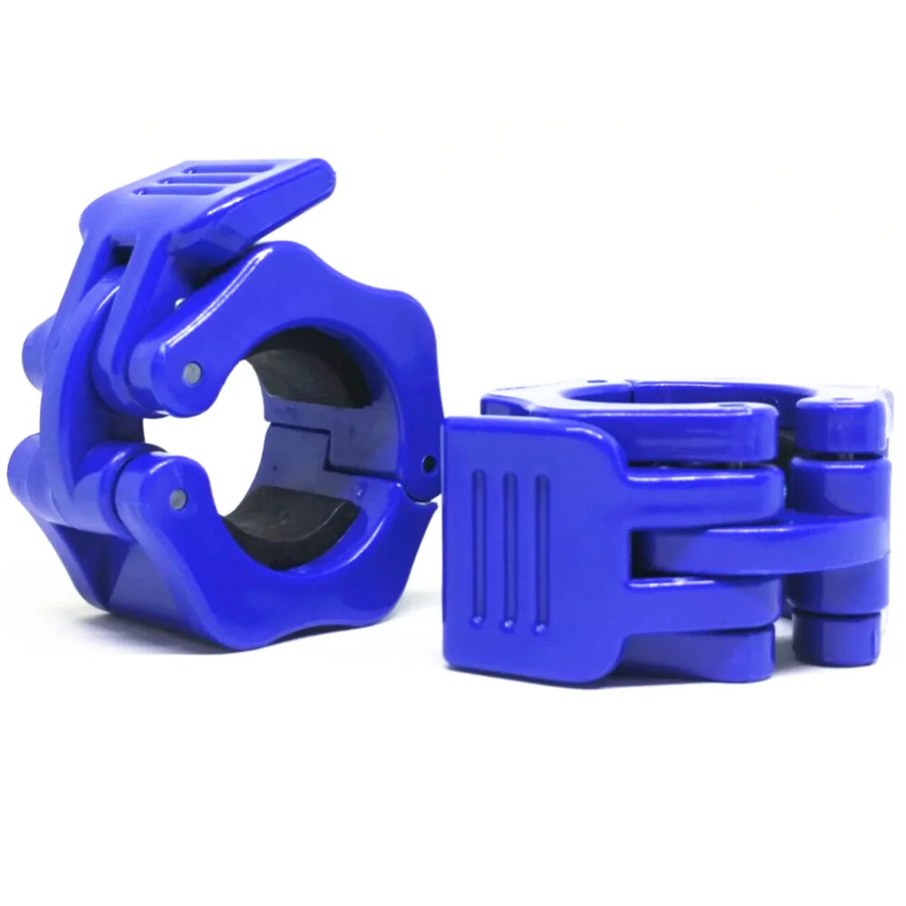 Abrazaderas de bloqueo giratorio para Mancuernas, 1 par, todos los tamaños, 1 ", 2", tipo tornillo, barra, tipo liso, para gimnasio, azul - imagen 3