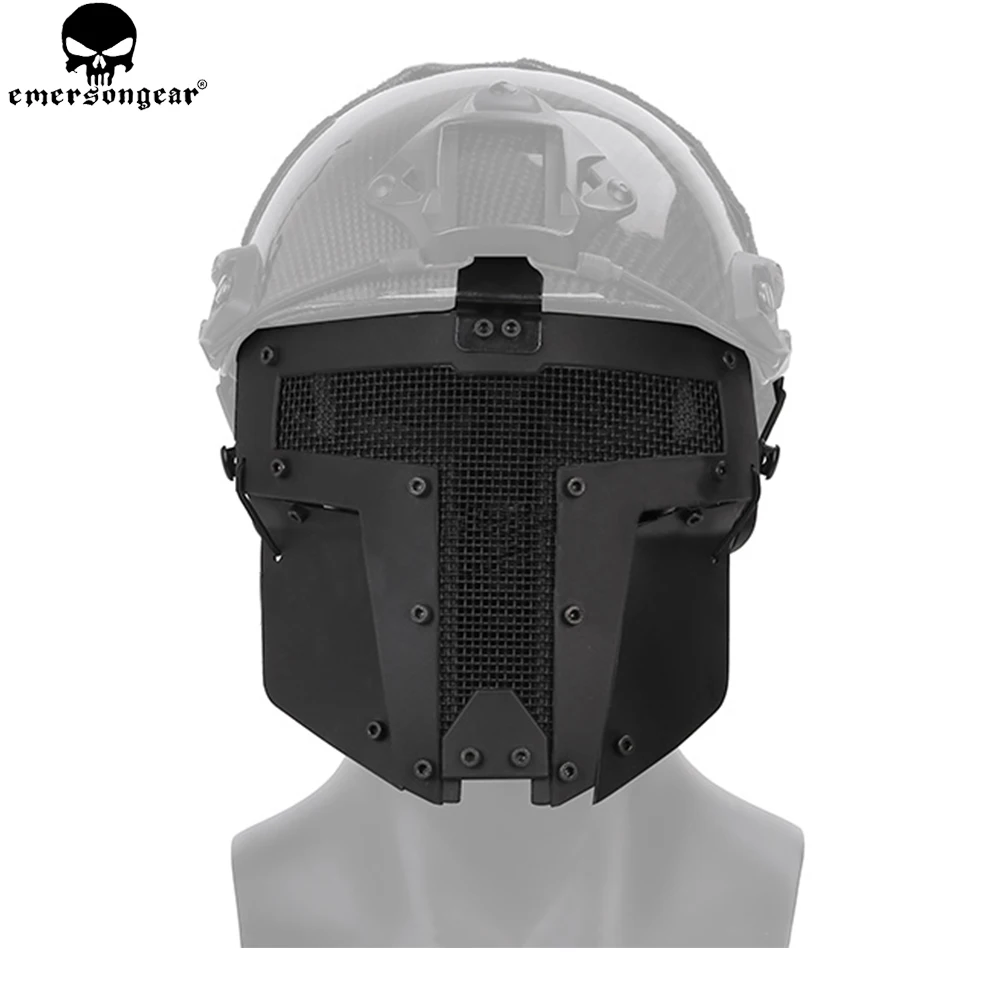 EMERSONGEAR-mascarilla táctica de hierro WARRIOR, malla protectora para exteriores, accesorios de Paintball Airsoft CS, malla de cara completa BD6649 - imagen 3